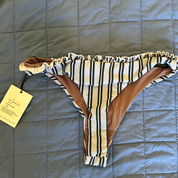 Acacia Swimwear Size S Rudy Bottoms in Atlantic Print NWT - Picture 2 of 4